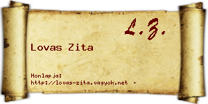 Lovas Zita névjegykártya